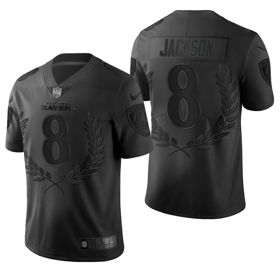 2020 New Men Baltimore Ravens #8 Jackson Black Limited NFL Nike jerseys->baltimore ravens->NFL Jersey
